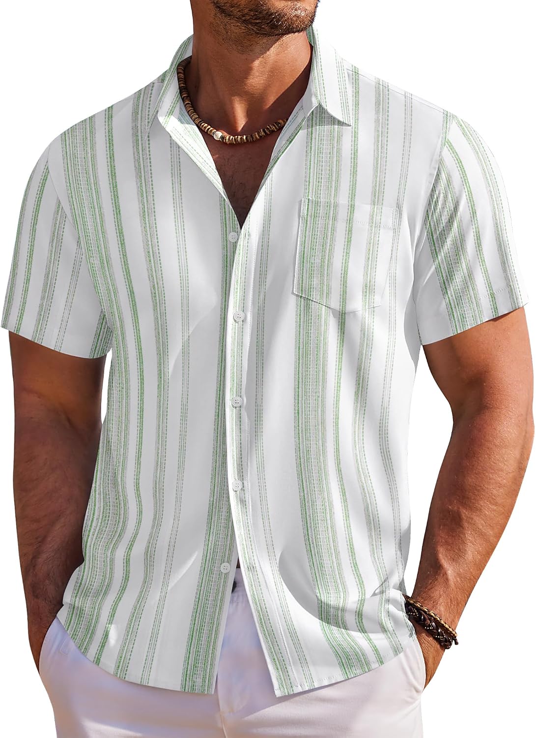 COOFANDY Men's Hawaiian Shirt Short Sleeve Floral Button Down Shirts Tropical Holiday Beach Shirts