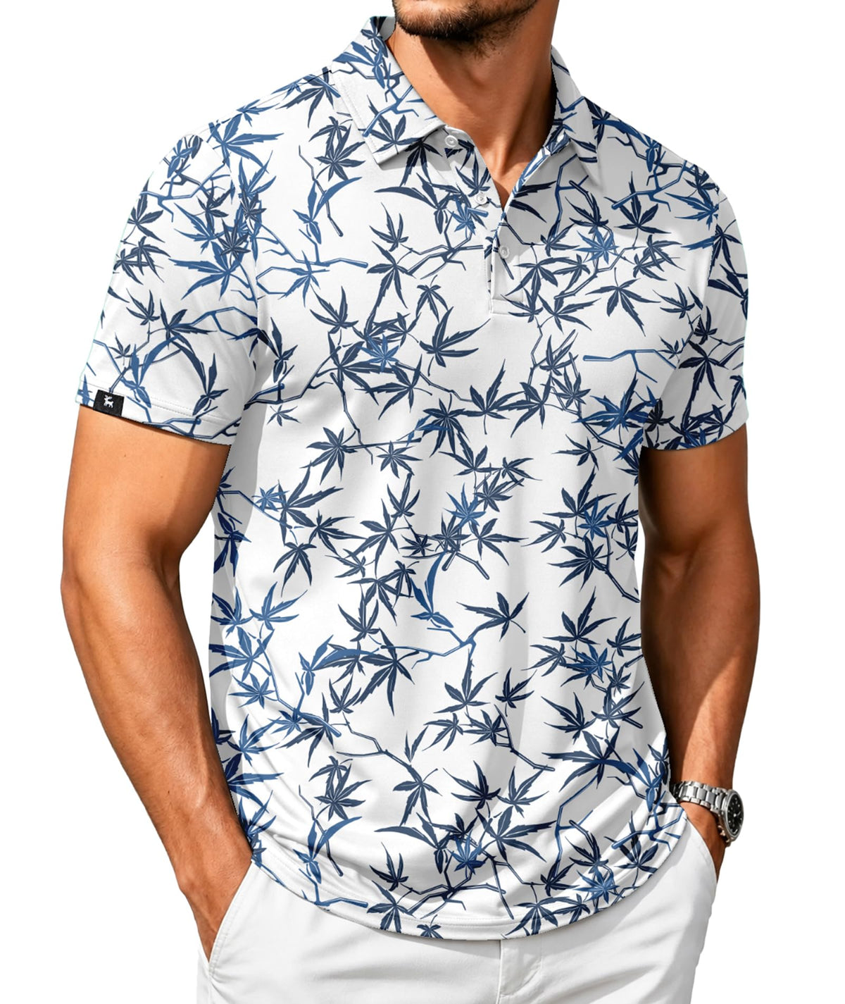SWISSWELL Men's Moisture Wicking Performance Collared Short Sleeve Golf Shirt