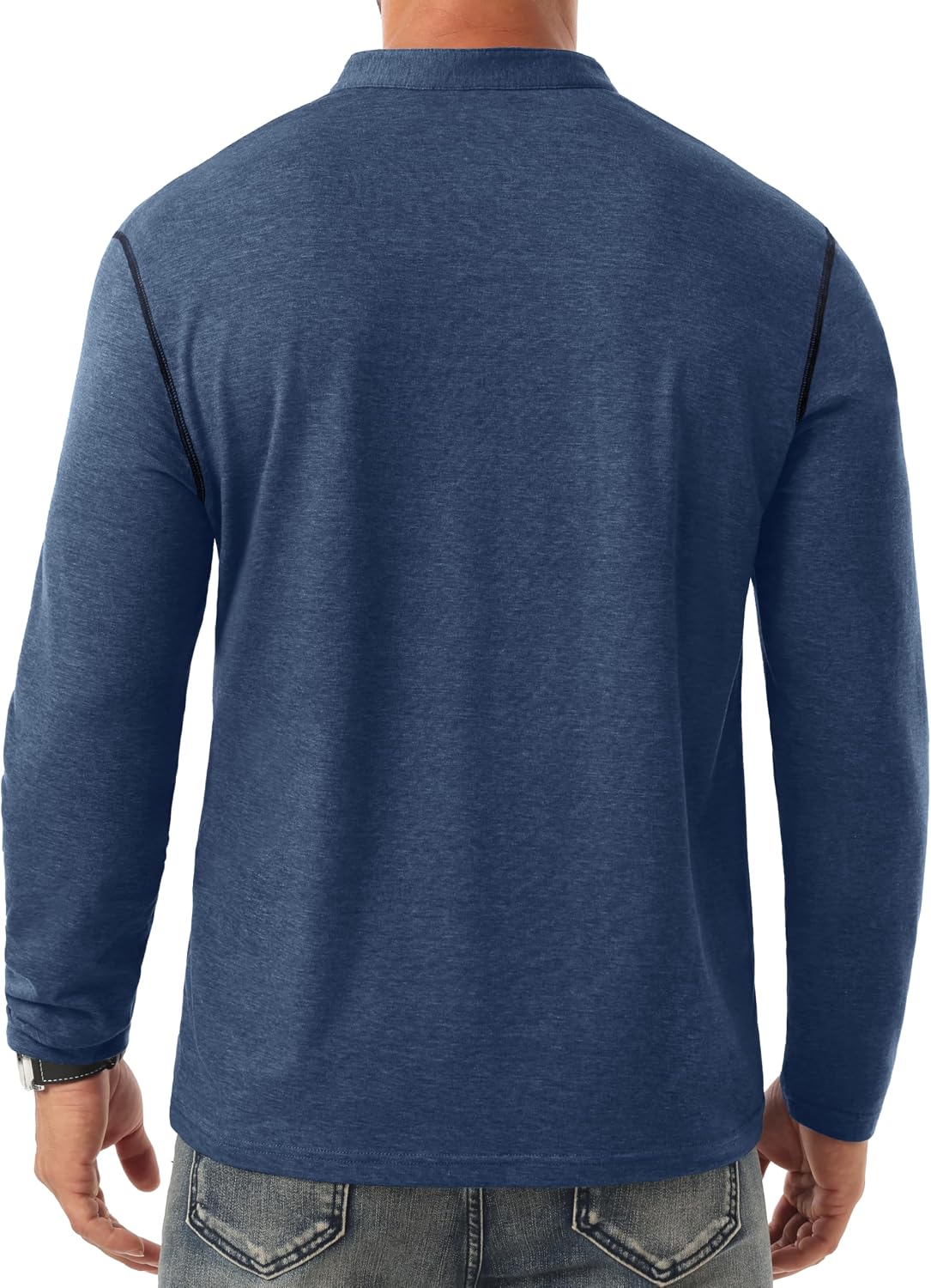 Sailwind Men's Henley Shirts Long Sleeve Button T-Shirt Casual Stylish Cotton Pullover Shirt with Pocket
