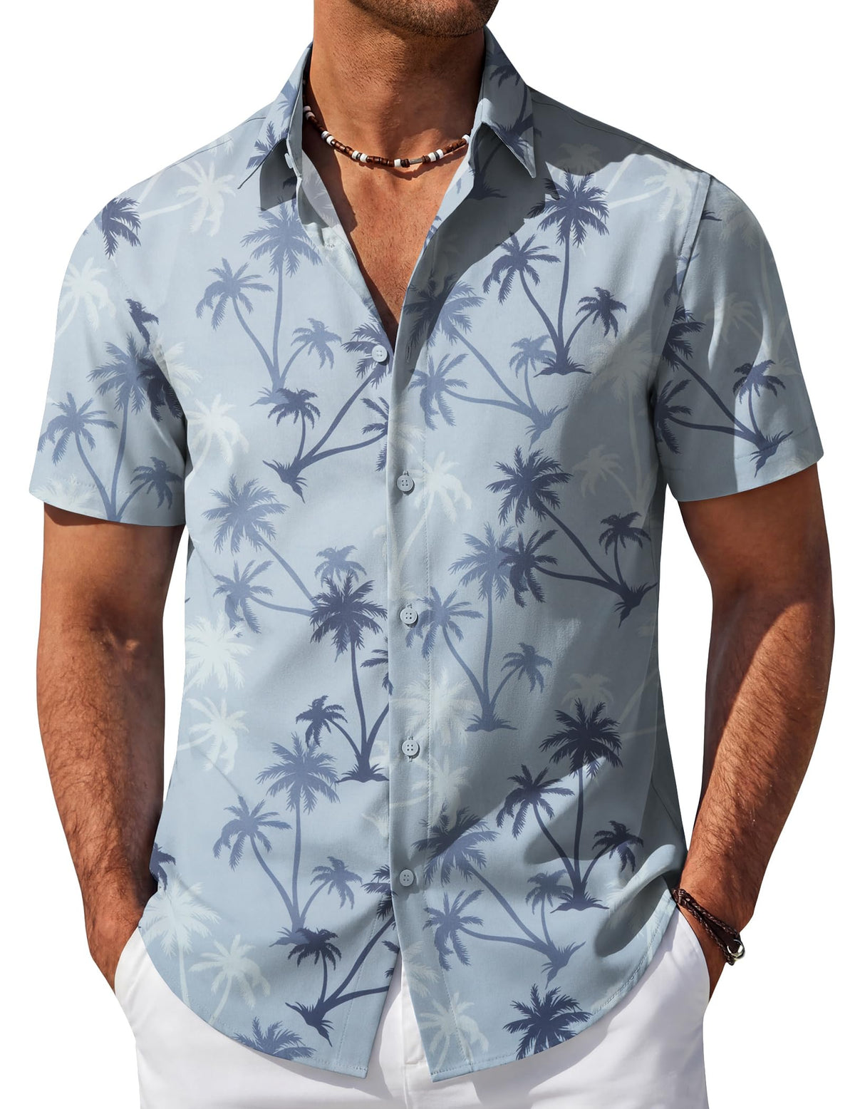 COOFANDY Mens Hawaiian Shirt Short Sleeve Button Down Beach Vacation Shirt Retro Summer Tropical Shirts