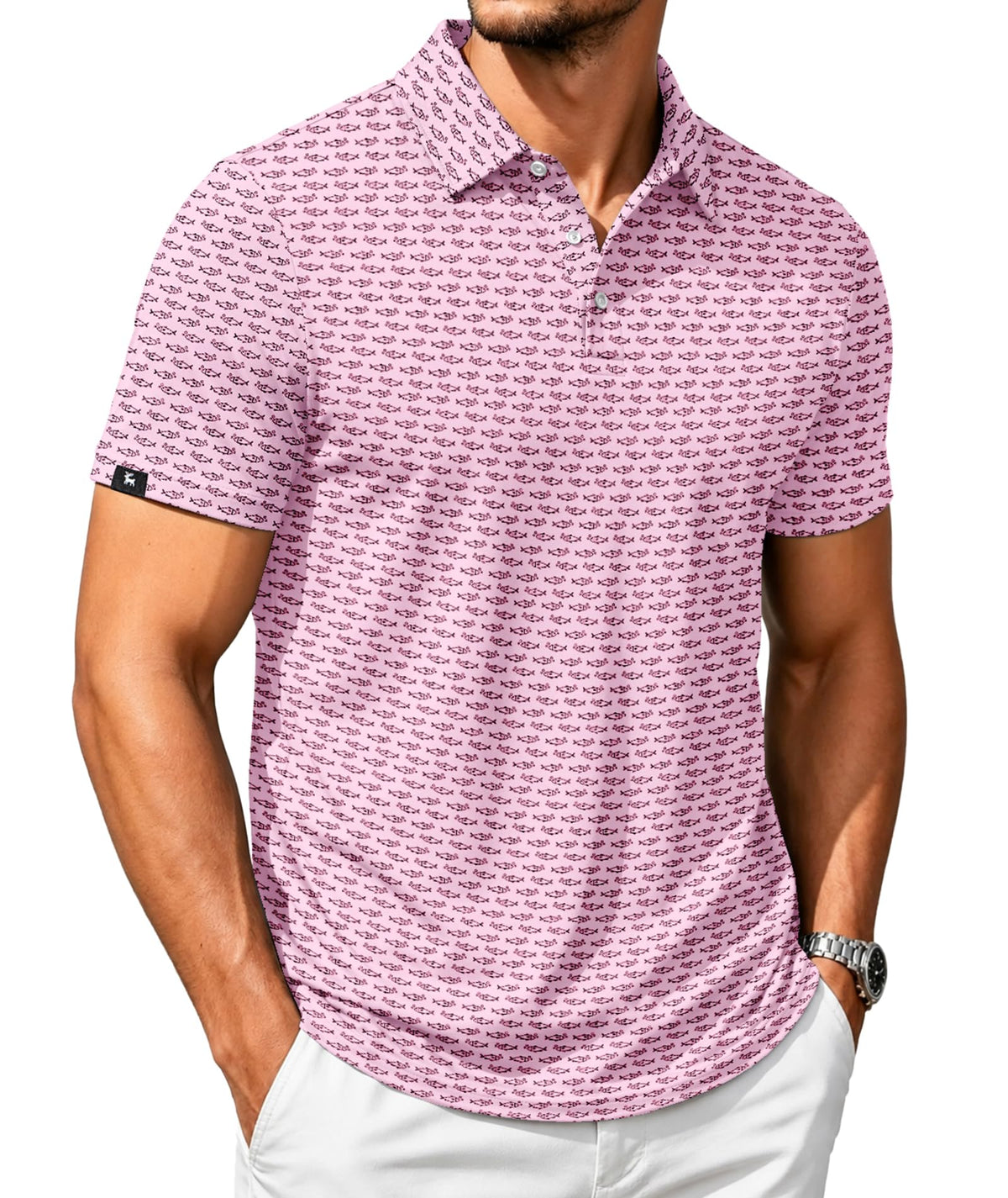 SWISSWELL Men's Moisture Wicking Performance Collared Short Sleeve Golf Shirt