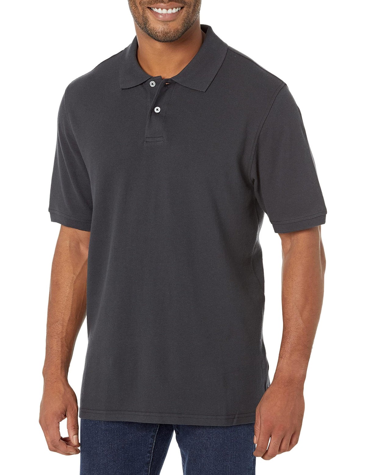 Amazon Essentials Men's Regular-Fit Cotton Pique Polo Shirt, Short Sleeve (Available in Big & Tall)