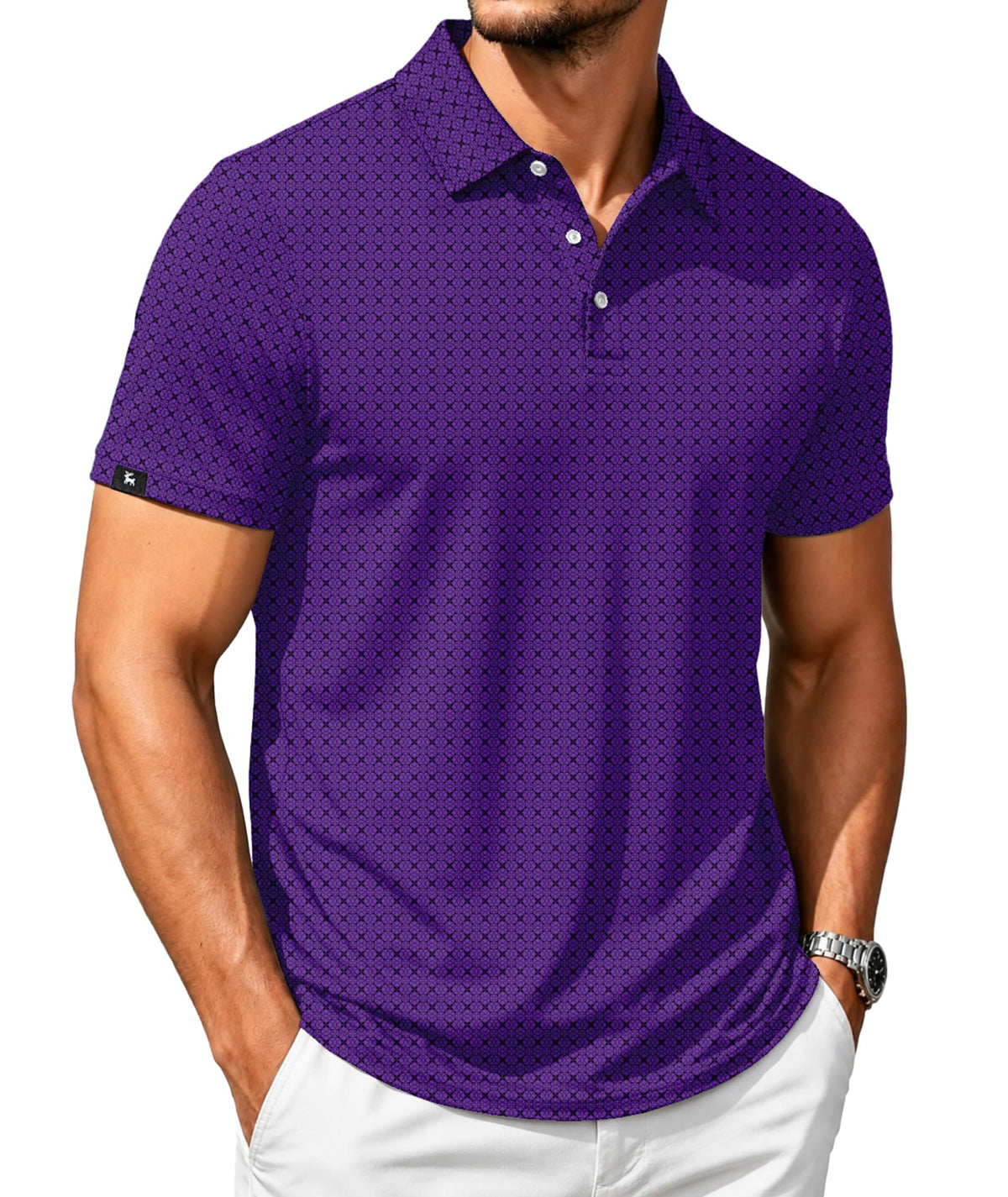 SWISSWELL Men's Moisture Wicking Performance Collared Short Sleeve Golf Shirt