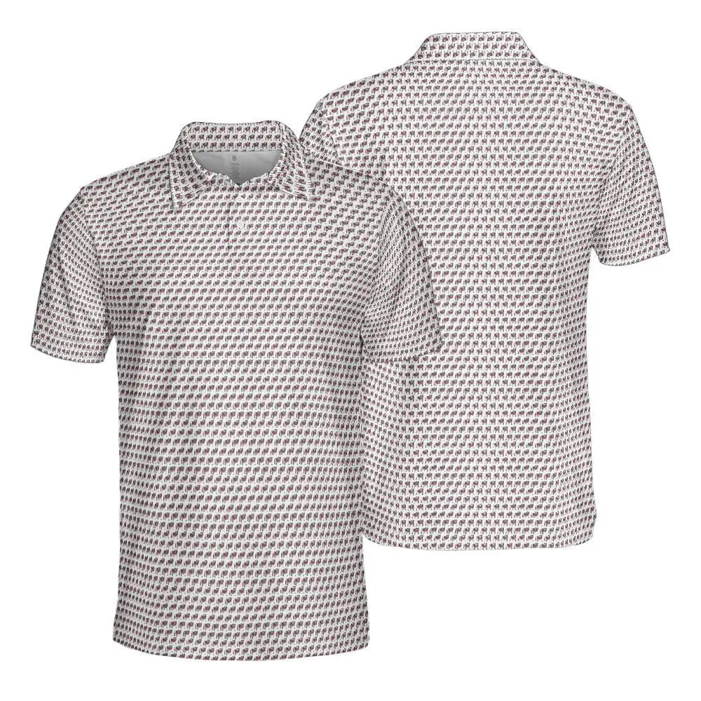 Men’s Polo Shirt – Classic Golf Style with Standing Bulldog Logo, Perfect for Game Days and Tailgates