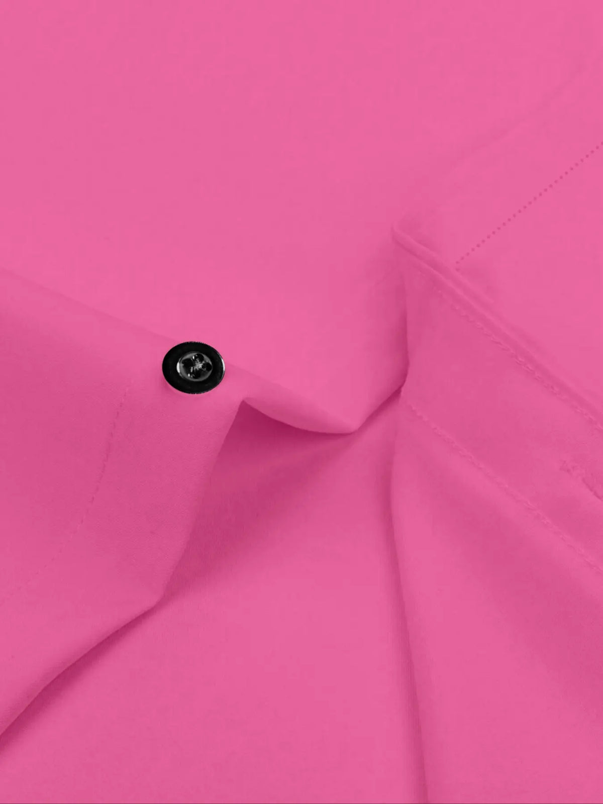 Men's Slim Fit Pocket Plain Collared Long Sleeve Shirt, Comfortable Fashion Fabric Design, Perfect for Parties & Festivals, Raspberry Cs7113