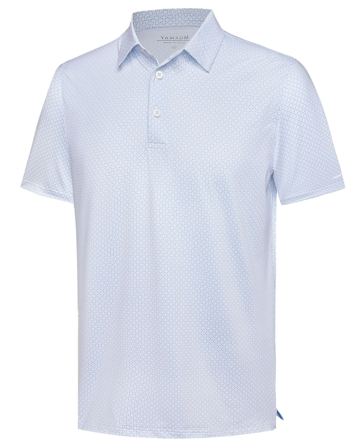 Golf Shirts for Men - Dry Fit Moisture Wicking Short Sleeve Performance Sport Casual Striped Collared Mens Polo Shirt