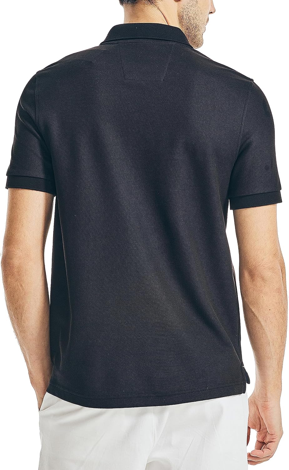 Nautica Men's Classic Short Sleeve Solid Performance Deck Polo Shirt