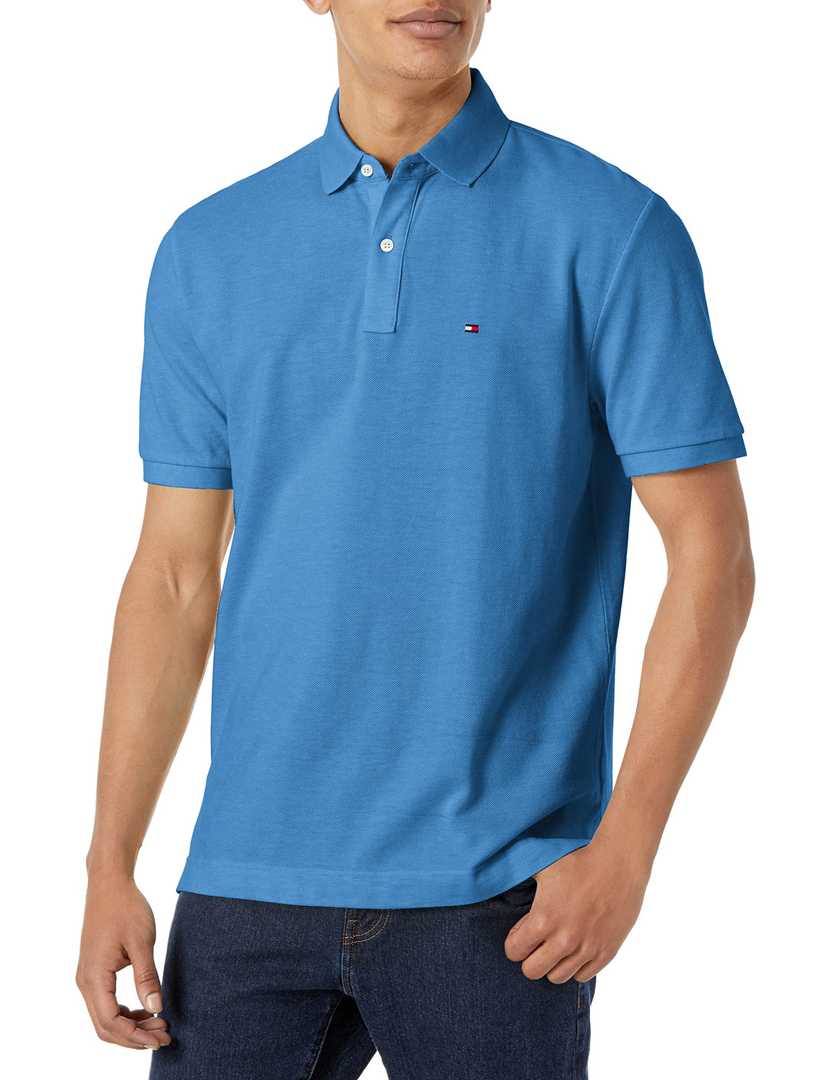 Tommy Hilfiger Men's Short Sleeve Cotton Pique Polo Shirt in Classic Fit