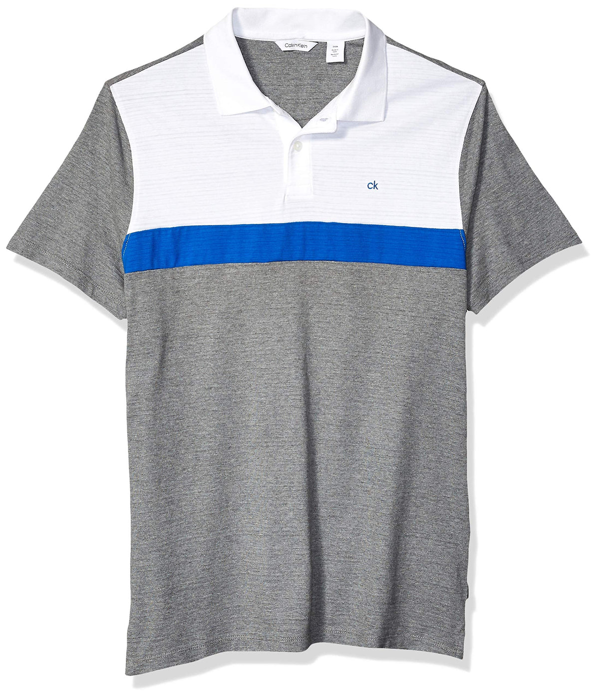 Calvin Klein Men's Liquid Touch Polo Stripe with UV Protection