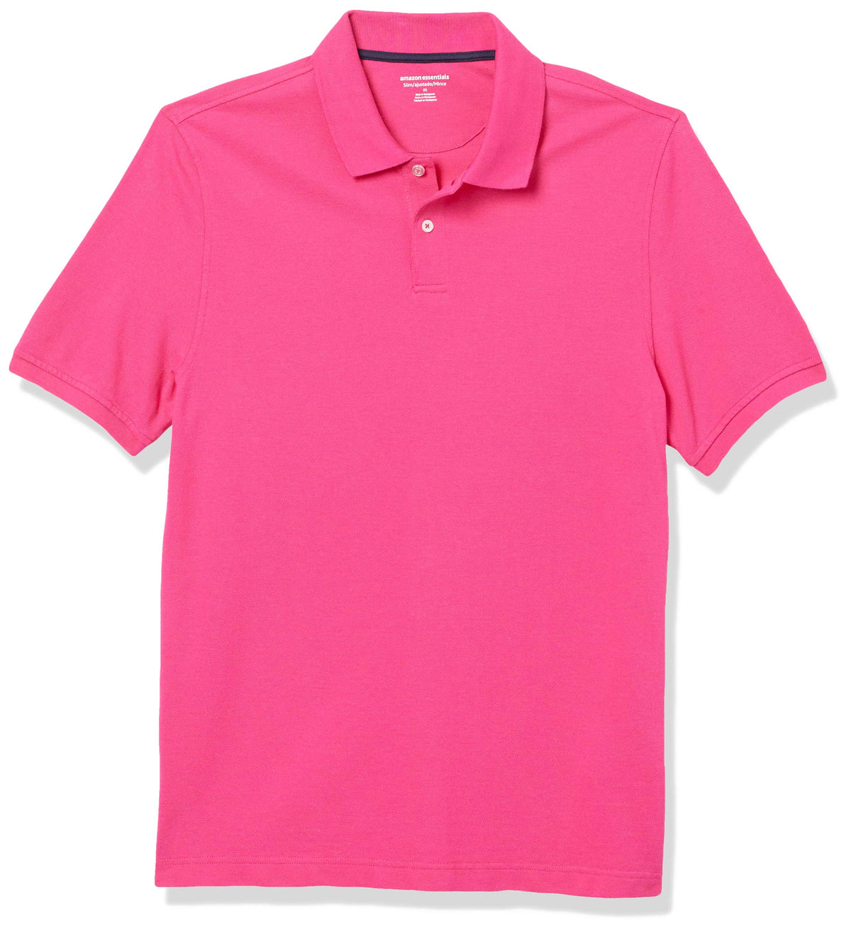 Amazon Essentials Men's Short Sleeve Slim-Fit Cotton Pique Polo Shirt, Breathable Collared