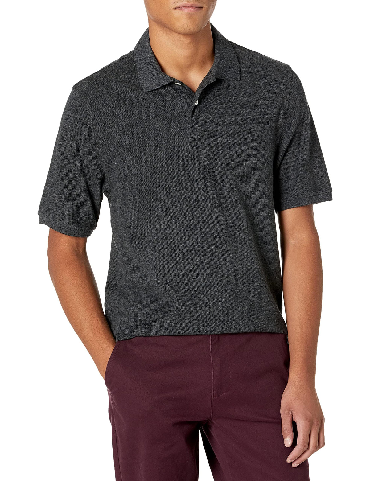 Amazon Essentials Men's Regular-Fit Cotton Pique Polo Shirt, Short Sleeve (Available in Big & Tall)