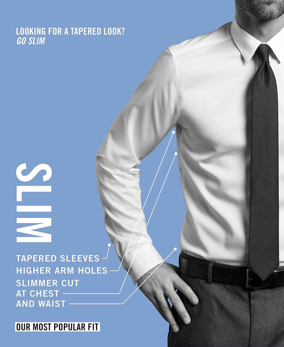 Calvin Klein Men's Slim Fit Non-Iron Herringbone Dress Shirt