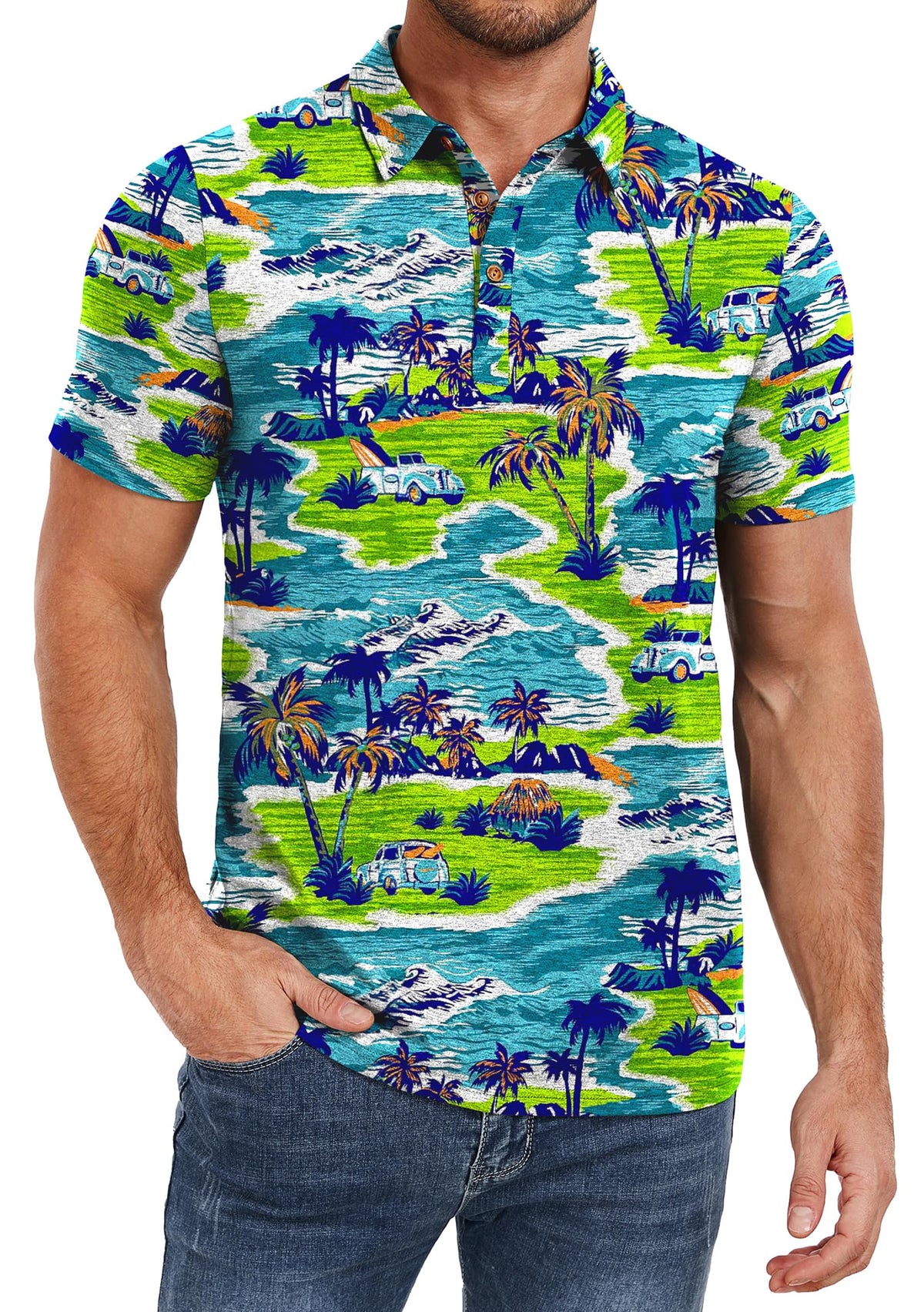 PEGENO Mens Polo Shirts Short Sleeve Casual Cotton Golf Shirts Performance Polo Shirts for Men
