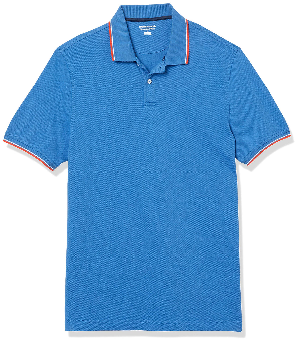 Amazon Essentials Men's Short Sleeve Slim-Fit Cotton Pique Polo Shirt, Breathable Collared