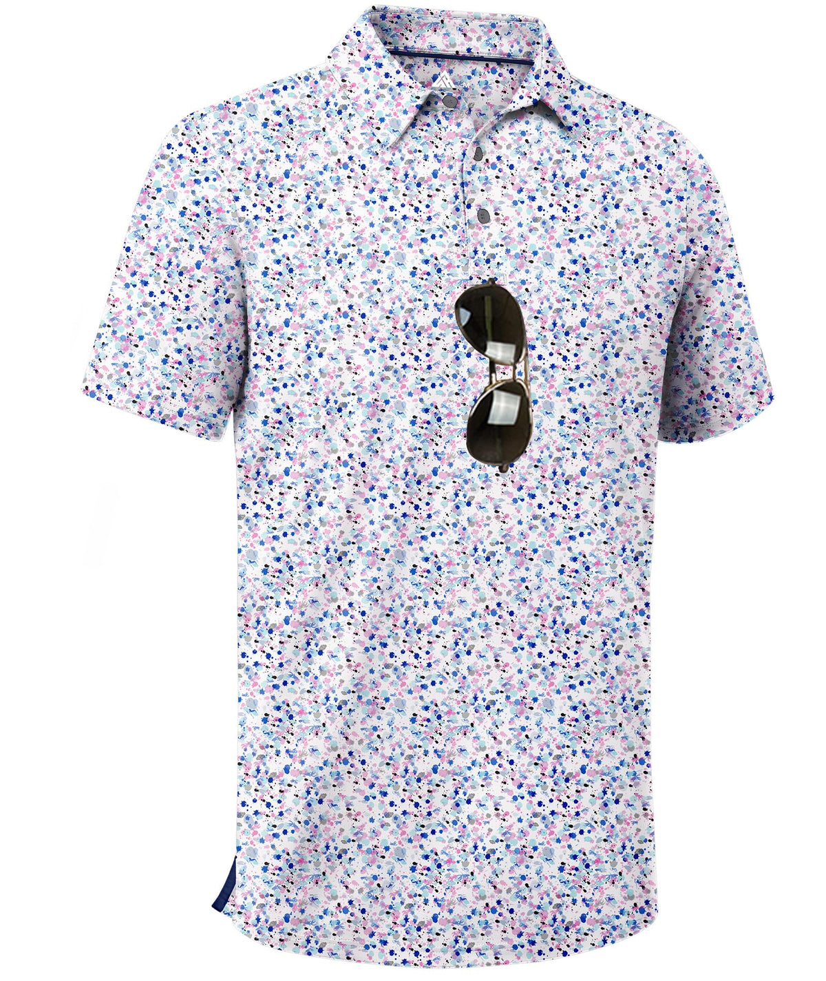 ZITY Men's Golf Shirts Short Sleeve Print Patterns Casual Collared Polo