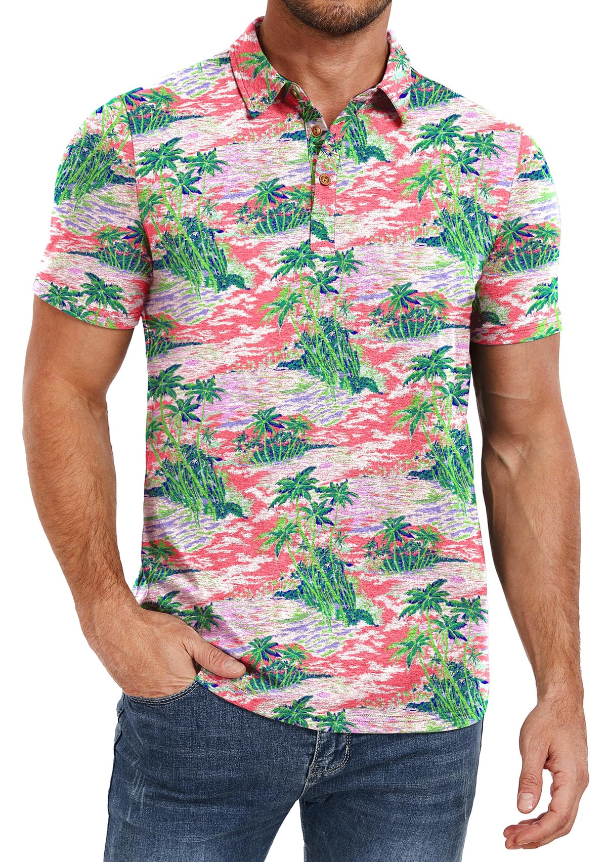 PEGENO Mens Polo Shirts Short Sleeve Casual Cotton Golf Shirts Performance Polo Shirts for Men