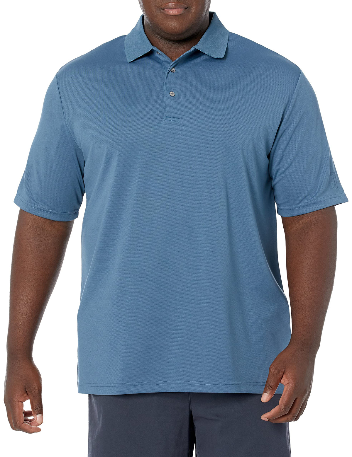 PGA Tour Men's Airflux Solid Mesh Short Sleeve Classic Golf Polo Shirt