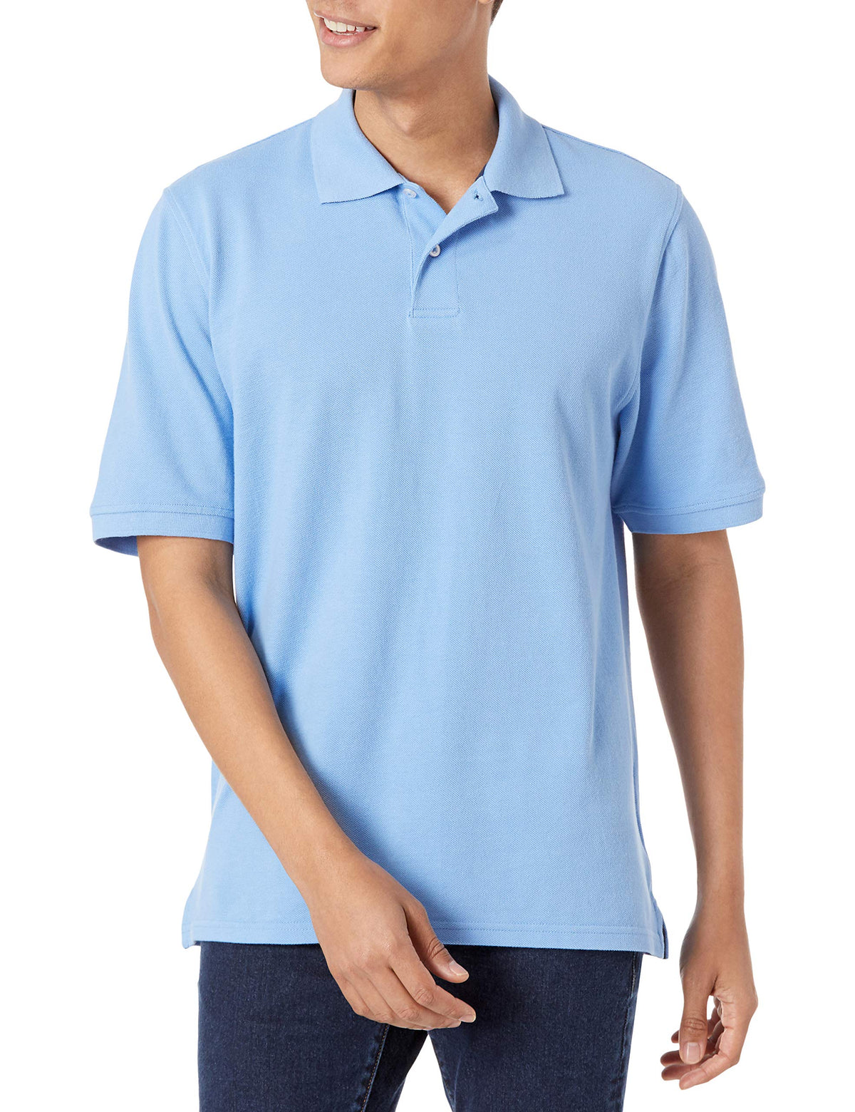 Amazon Essentials Men's Regular-Fit Cotton Pique Polo Shirt, Short Sleeve (Available in Big & Tall)
