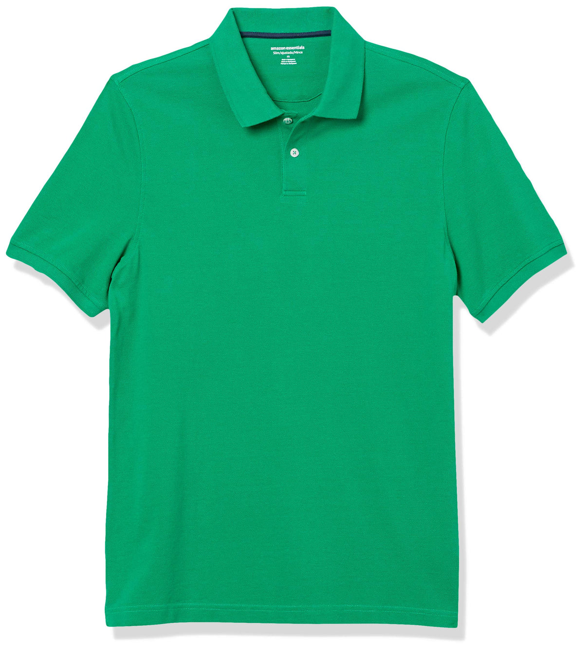 Amazon Essentials Men's Short Sleeve Slim-Fit Cotton Pique Polo Shirt, Breathable Collared