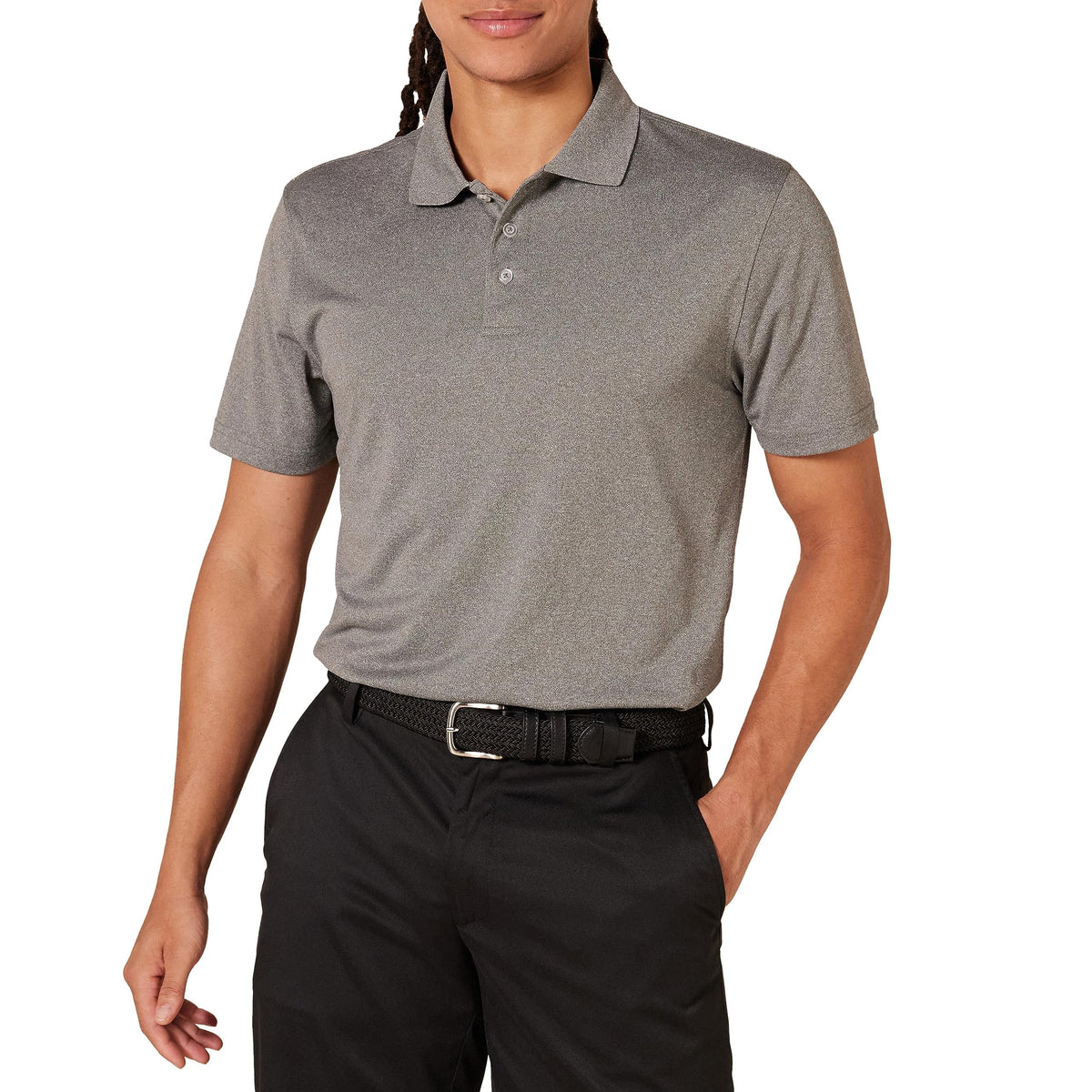 Amazon Essentials Men's Moisture Wicking Golf Polo Shirt, Short Sleeve, Slim-Fit, Quick-Dry, Active Wear