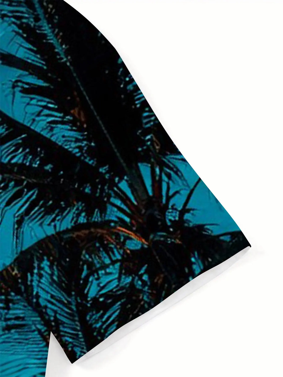 Men's Button-Down Hawaiian Collared Tropical Short-Sleeve Casual Graphic Shirt with Sunset, Coconut Grove, and Ocean View Print