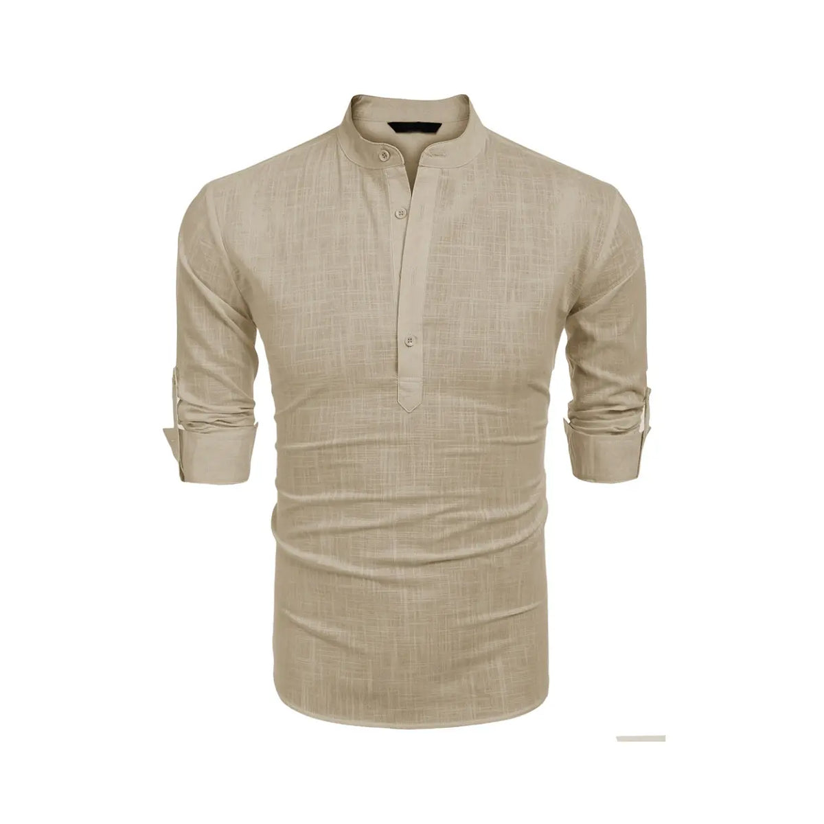 COOFANDY Week Men's Cotton Linen Henley Shirt Long Sleeve Hippie Casual Beach T Shirts Menswear Soft Beach Wear Breathable Vneck Fashion Lightweight Stylish Slim Fit（runs small ）