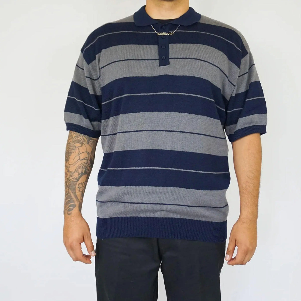 FB County Men's Charlie Brown Shirts FBCOUNTY Stripe Short Sleeve Shirt Casual Polo Shirt Collard Shirts Casual Chicano Biker Car Show Fashion Hip Hop