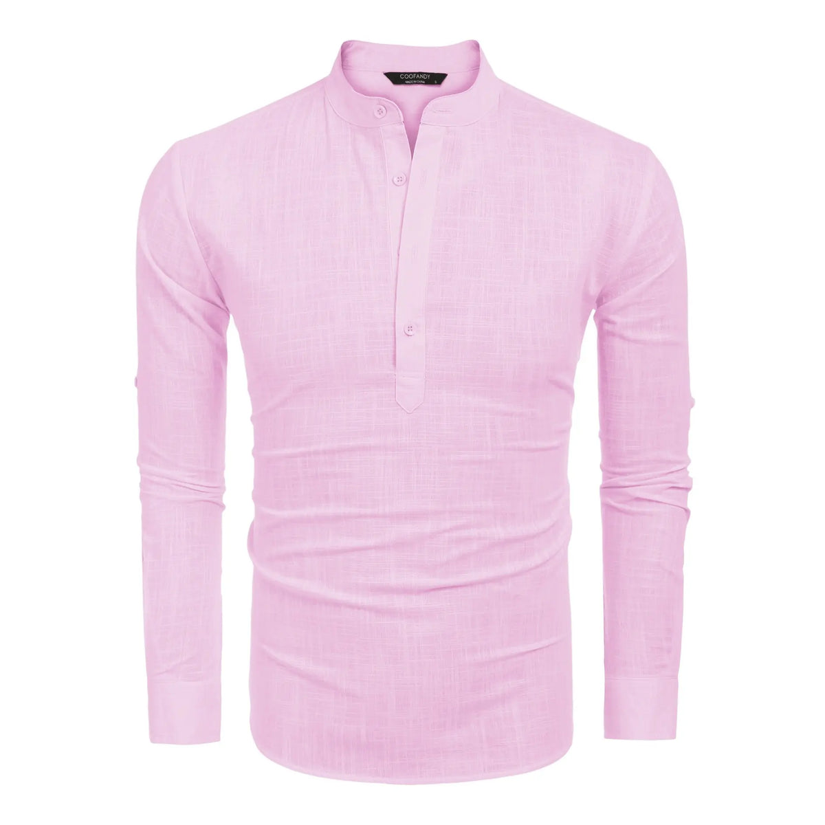COOFANDY Week Men's Cotton Linen Henley Shirt Long Sleeve Hippie Casual Beach T Shirts Menswear Soft Beach Wear Breathable Vneck Fashion Lightweight Stylish Slim Fit（runs small ）