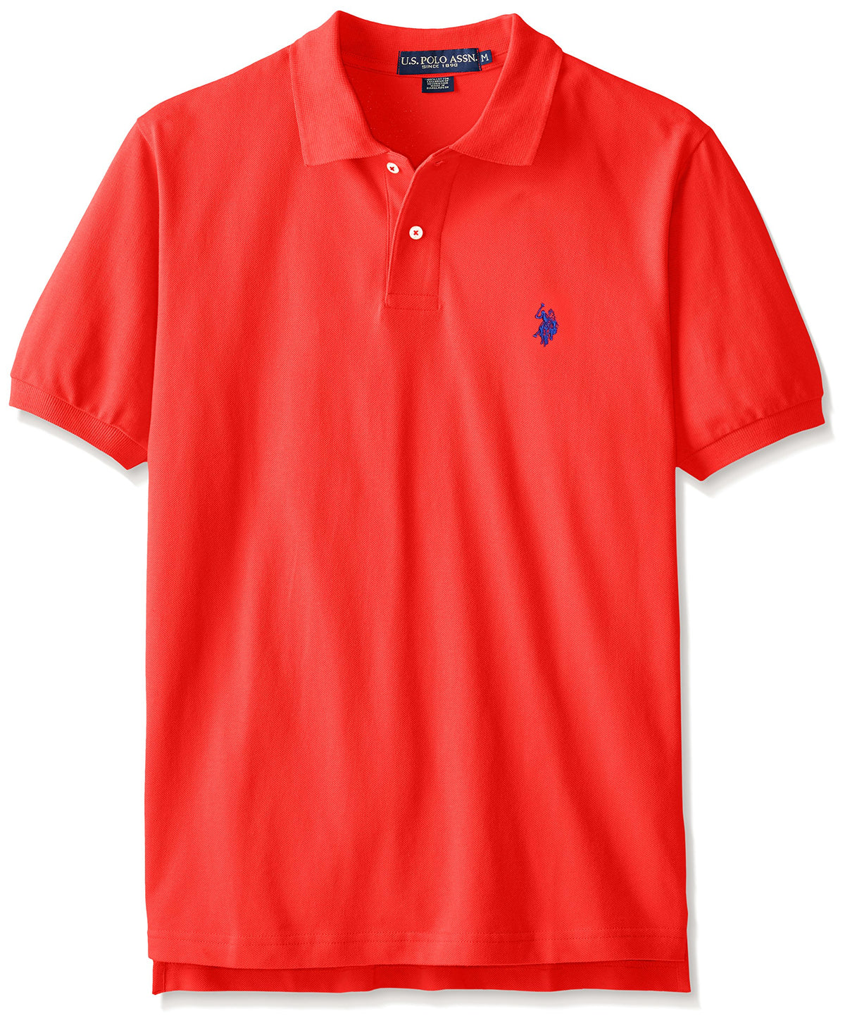 U.S. Polo Assn. Men's Classic Polo Shirt, Two-Button Closure Pique Polo Shirt, Summer Fashion Golf Shirt