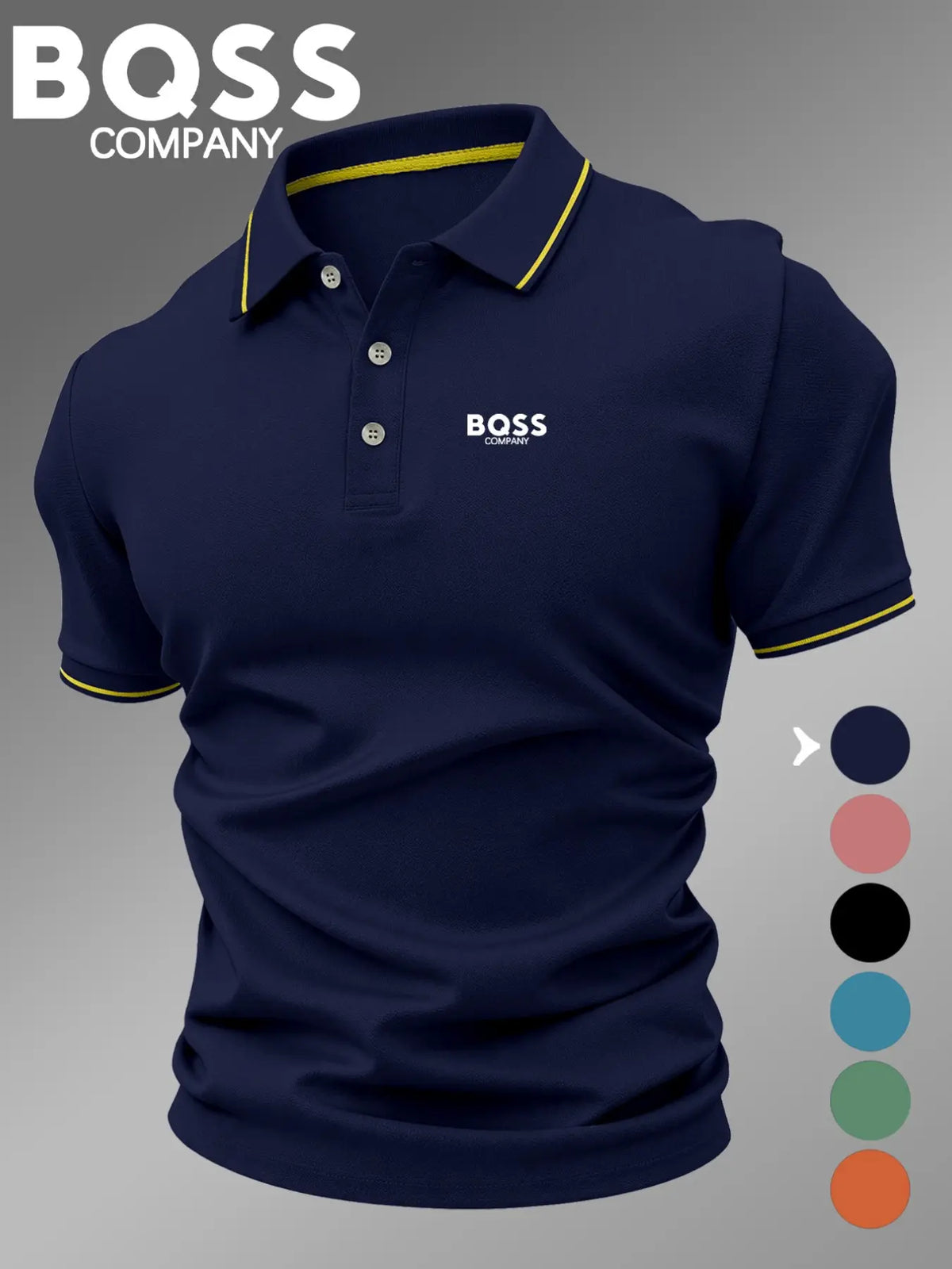 Men's Fitted Collared Summer Polo Shirt, Casual Geometric Print, Breathable and Comfortable, All-Season Wear, High-Quality Durable Polo Top
