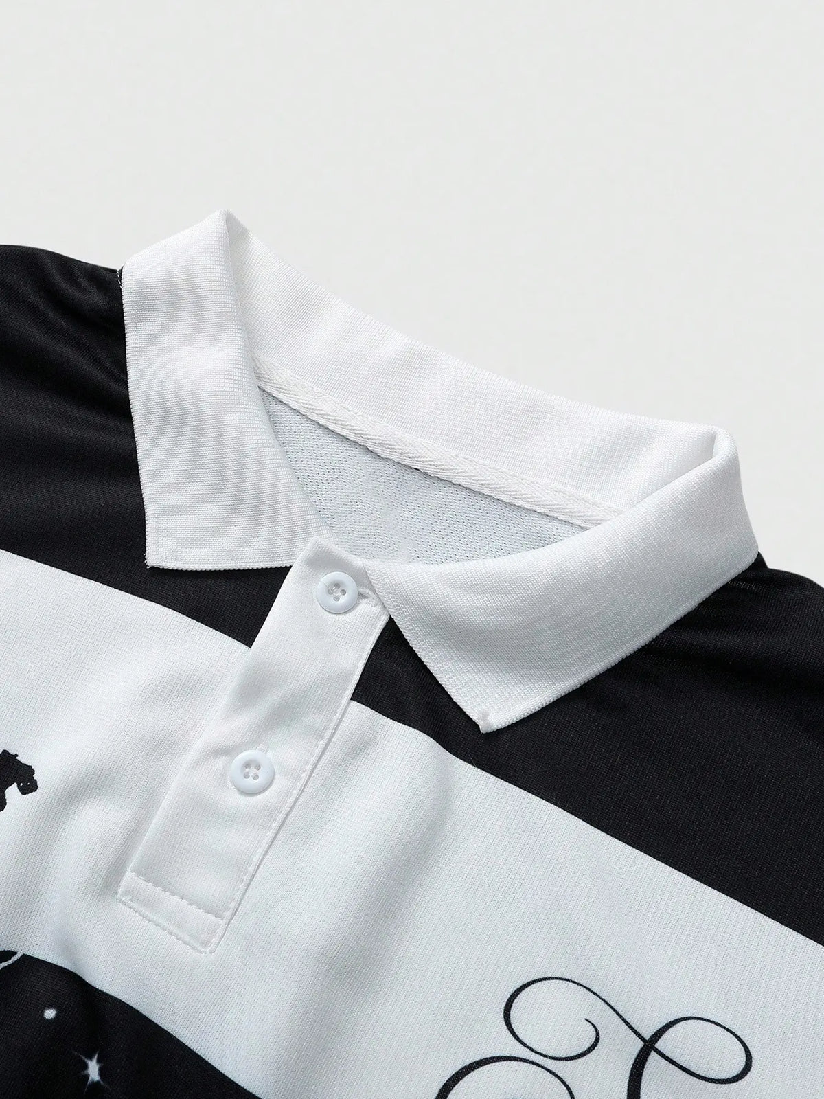Y2K Cyber Grunge Striped Rugby Fitted Shirt | Oversized Gothic Graphic Long Sleeve Drip Polo Top | Alternative Aesthetic Fashion Casual Street Style Stylish Streetwear Collared for Unisex OOTD & Night Out
