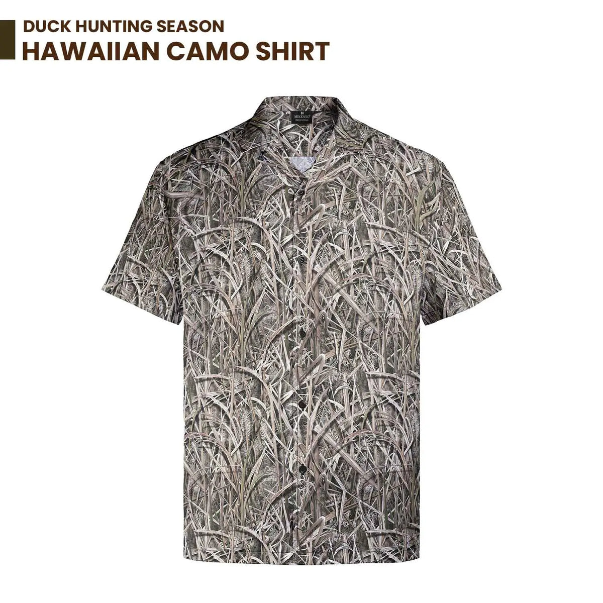 Men's Camo Hawaiian Shirt – Duck Hunting Button-Up, Summer Casual Wear, Gift for Him/Her & Matching Group Outfits