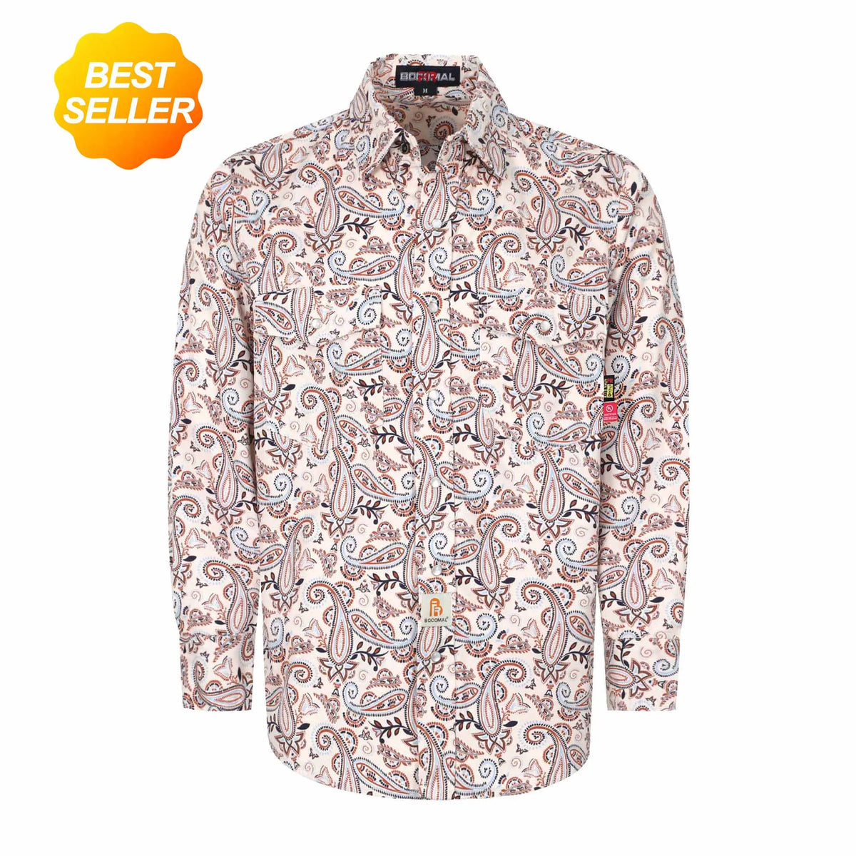 6.5OZ Lightweight Printed FR Shirts With Pearl Snap