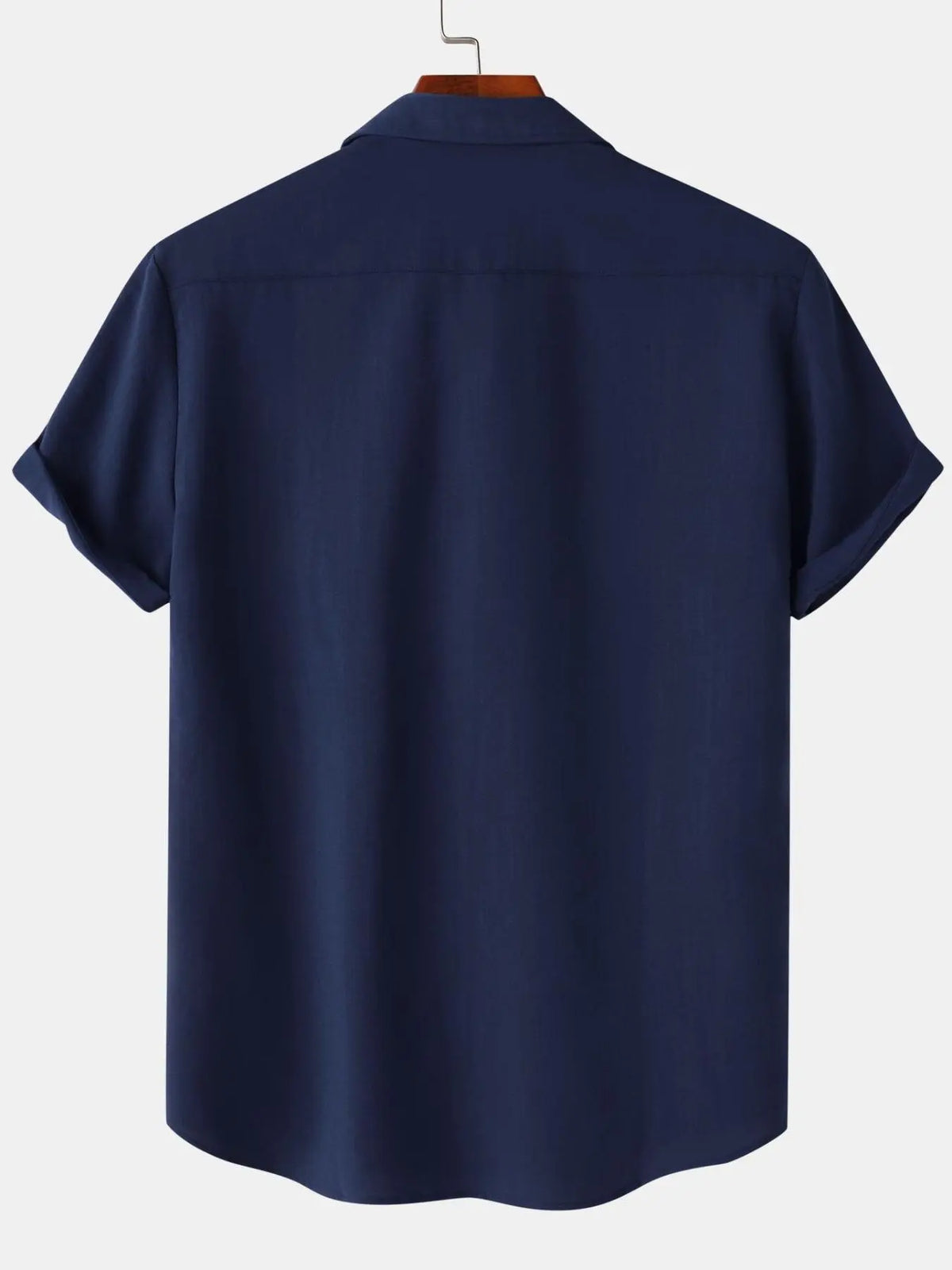 Men's Linen Short Sleeve Shirt, Casual Classic Button Front Plain Solid Color, Ideal for Daily Wear and Special Occasions, Easy Care and Comfortable Fit