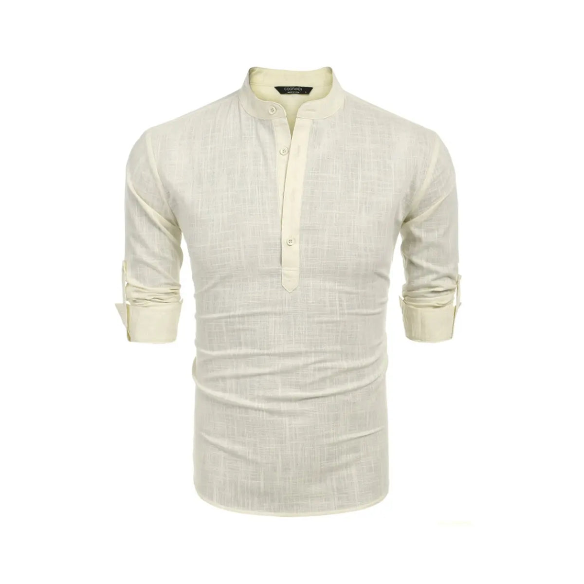 COOFANDY Week Men's Cotton Linen Henley Shirt Long Sleeve Hippie Casual Beach T Shirts Menswear Soft Beach Wear Breathable Vneck Fashion Lightweight Stylish Slim Fit（runs small ）