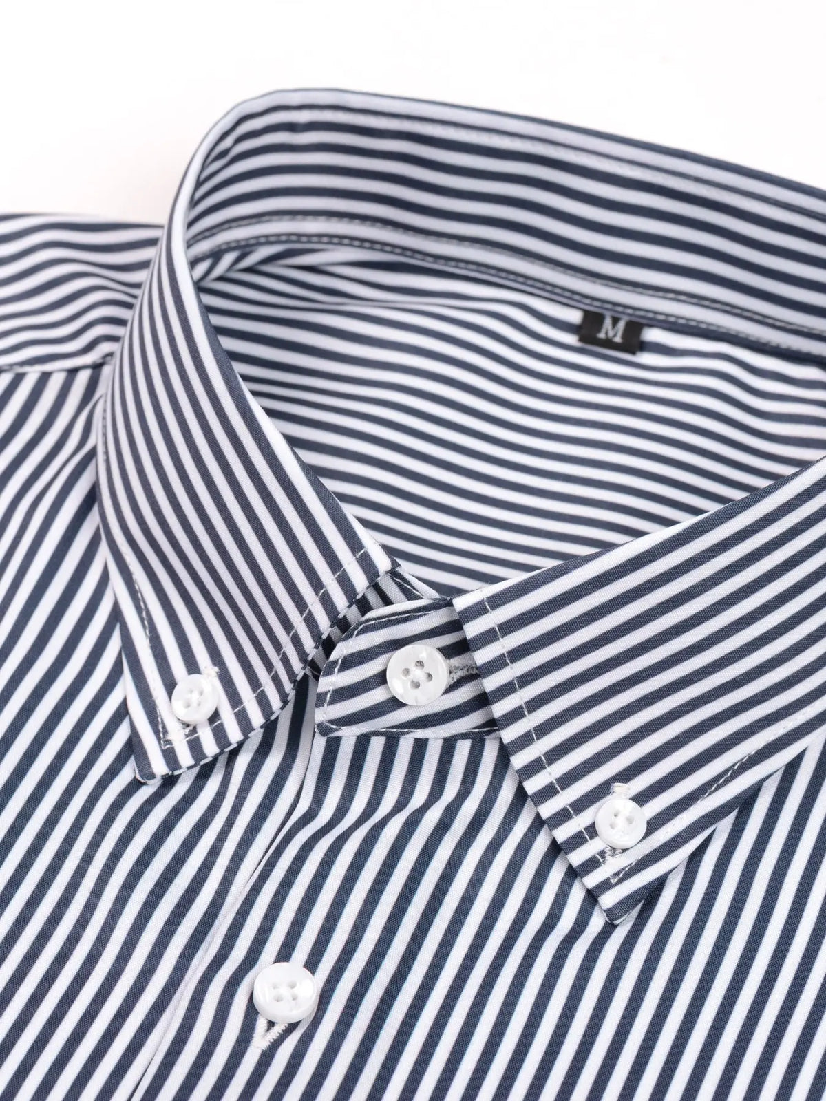 Men's Striped Classic Stripe Pattern Long Sleeve Button Up Business Casual Shirt, Wrinkle-Resistant, Button Front, Loose Fit, Ideal for Office, Daily Wear, Men's Top