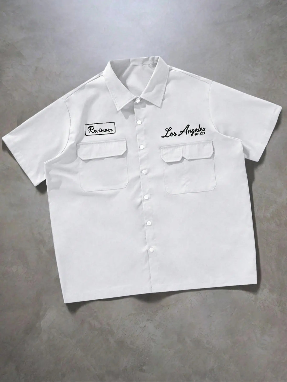 Men's Solid Pocket Short Sleeve Shirt, Button Up Pocket, Loose Casual Relaxed Fit Comfy Button Design Top for Daily Wear, Men's Clothes for Summer, Tropical, Casual Summer Style