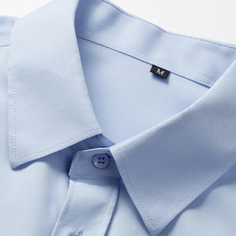 Sohochic Men’s 4-Pack Ice Silk High-Stretch Short Sleeve Shirts - Top Wardrobe Staples, Slim-Fit Button-Front Turn-Down Collar, Summer Breathable Skin-Friendly Drapey No-Iron Business Commuter Shirts