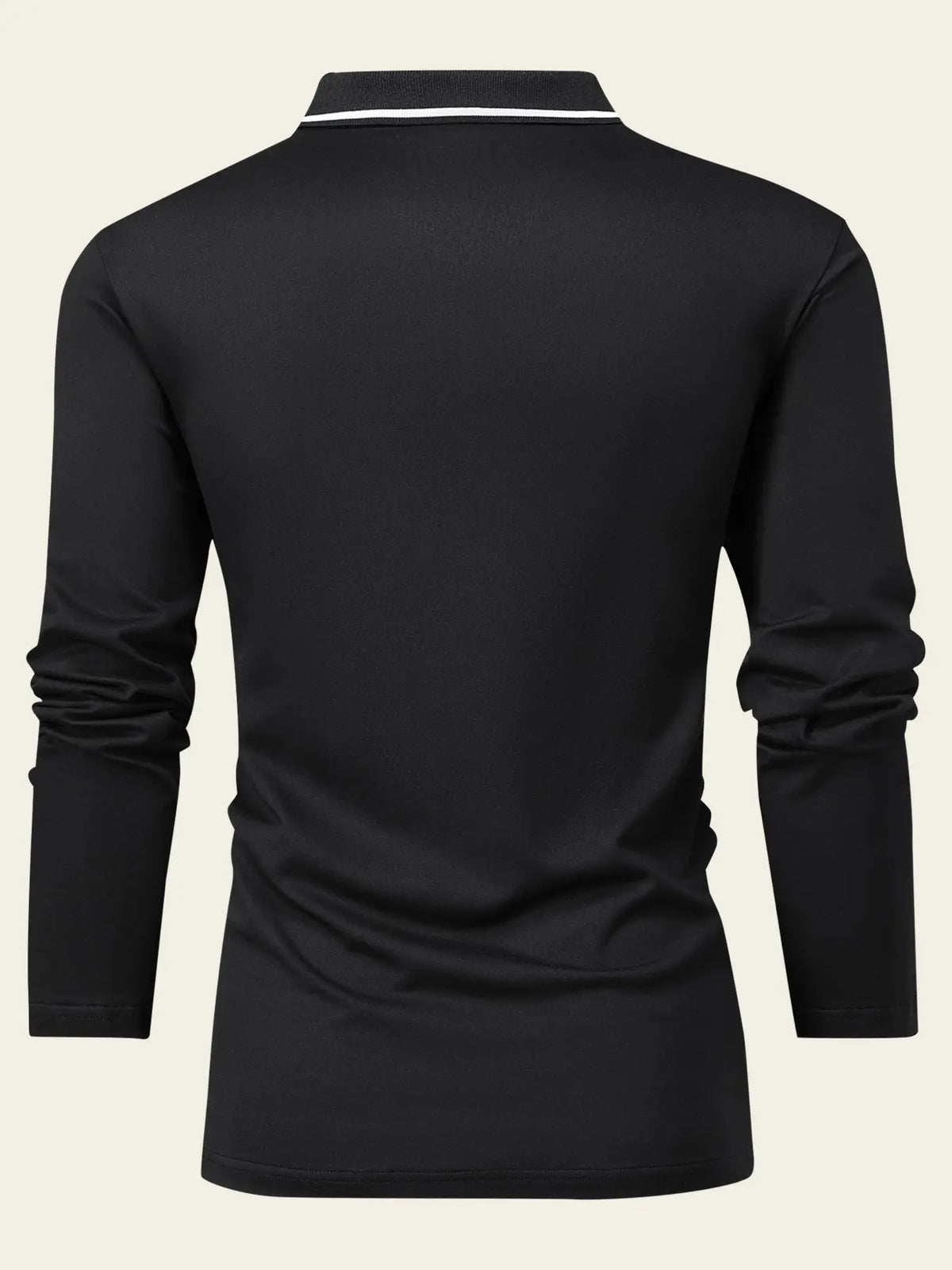 Men's Long Sleeve Polo Shirt with 'Courage' Print, Casual and Business Casual Attire for Fall/Spring, Lightweight and Ideal for Daily Outings