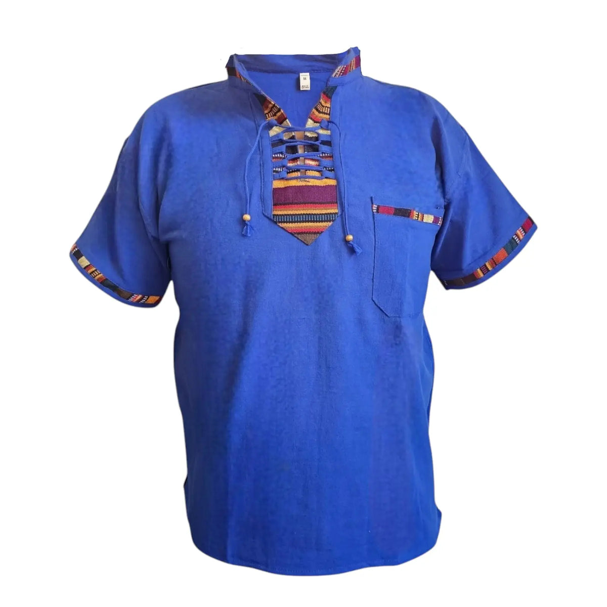 Sacbe Clothing Typical Guatemala Shirt with Hand Embroidered Mayan Pattern Menswear Top Casual Breathable Outfits