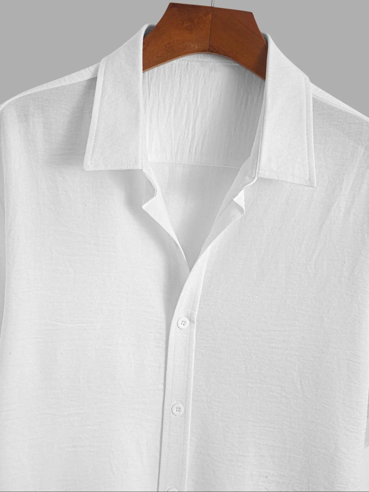 Men's Solid Button Front Short Sleeve Shirt, Basic Casual Shirts, Loose Casual Top for Summer, Menswear for Daily Wear