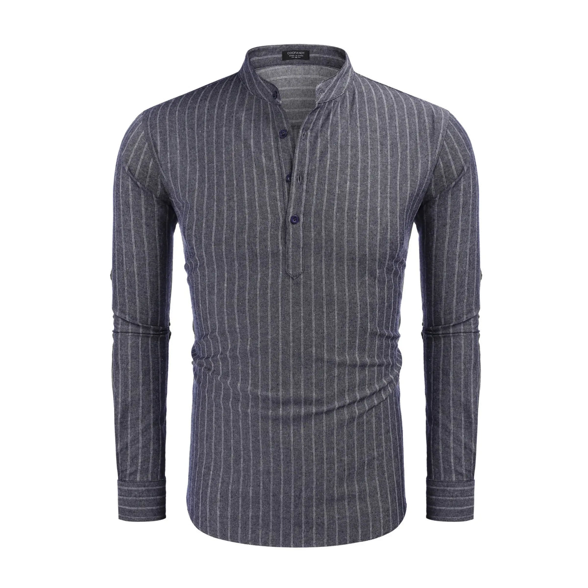 COOFANDY Week Men's Cotton Linen Henley Shirt Long Sleeve Hippie Casual Beach T Shirts Menswear Soft Beach Wear Breathable Vneck Fashion Lightweight Stylish Slim Fit（runs small ）