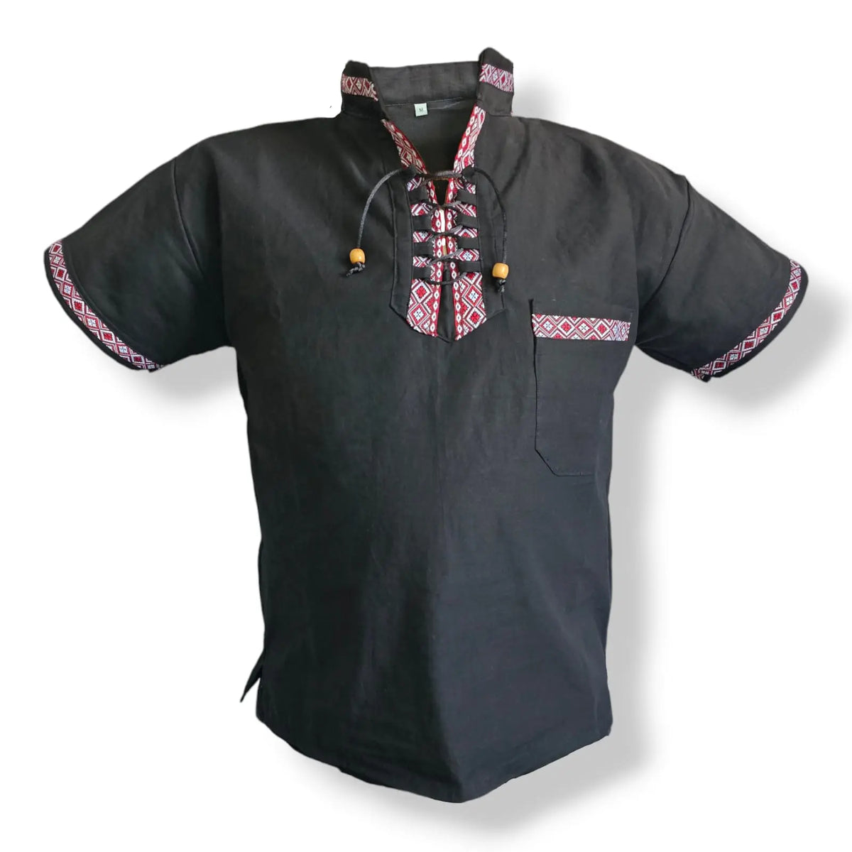 Sacbe Clothing Typical Guatemala Shirt with Hand Embroidered Mayan Pattern Menswear Top Casual Breathable Outfits
