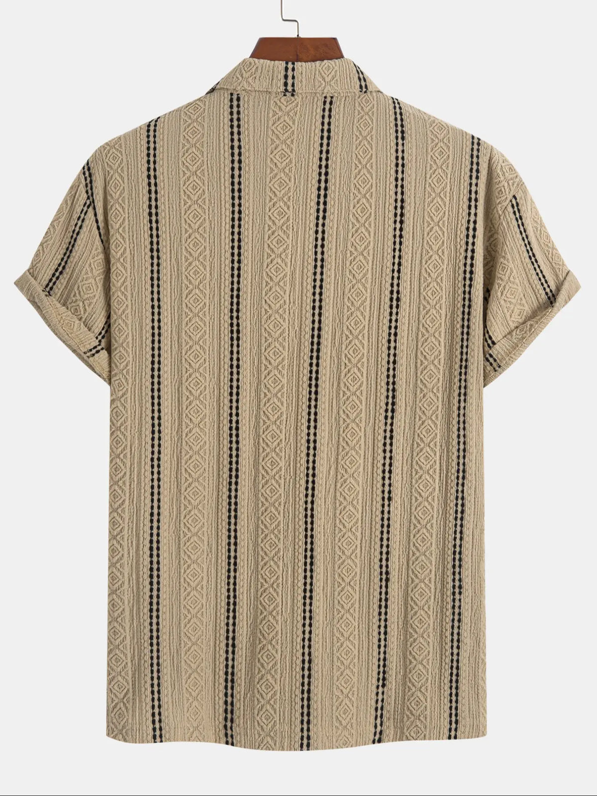 Men's Regular Fit Striped Print Short Sleeve Collared Polo Shirt, Trendy Casual Fashion Comfy Top for Summer, Men's Clothes for Daily Wear, Summer Polo Shirts