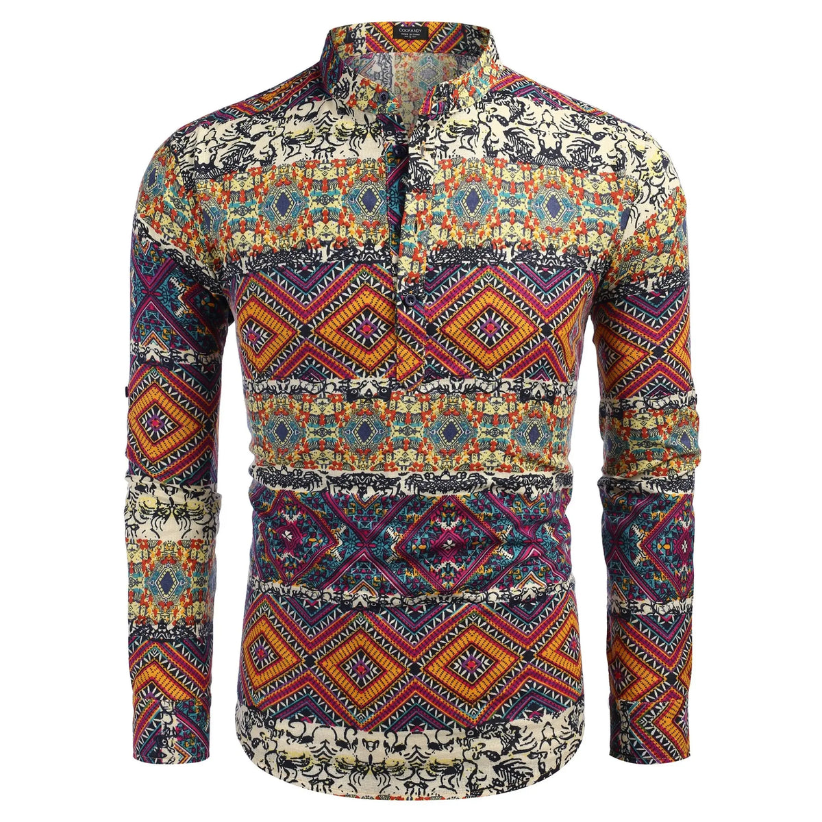 COOFANDY Week Men's Cotton Linen Henley Shirt Long Sleeve Hippie Casual Beach T Shirts Menswear Soft Beach Wear Breathable Vneck Fashion Lightweight Stylish Slim Fit（runs small ）