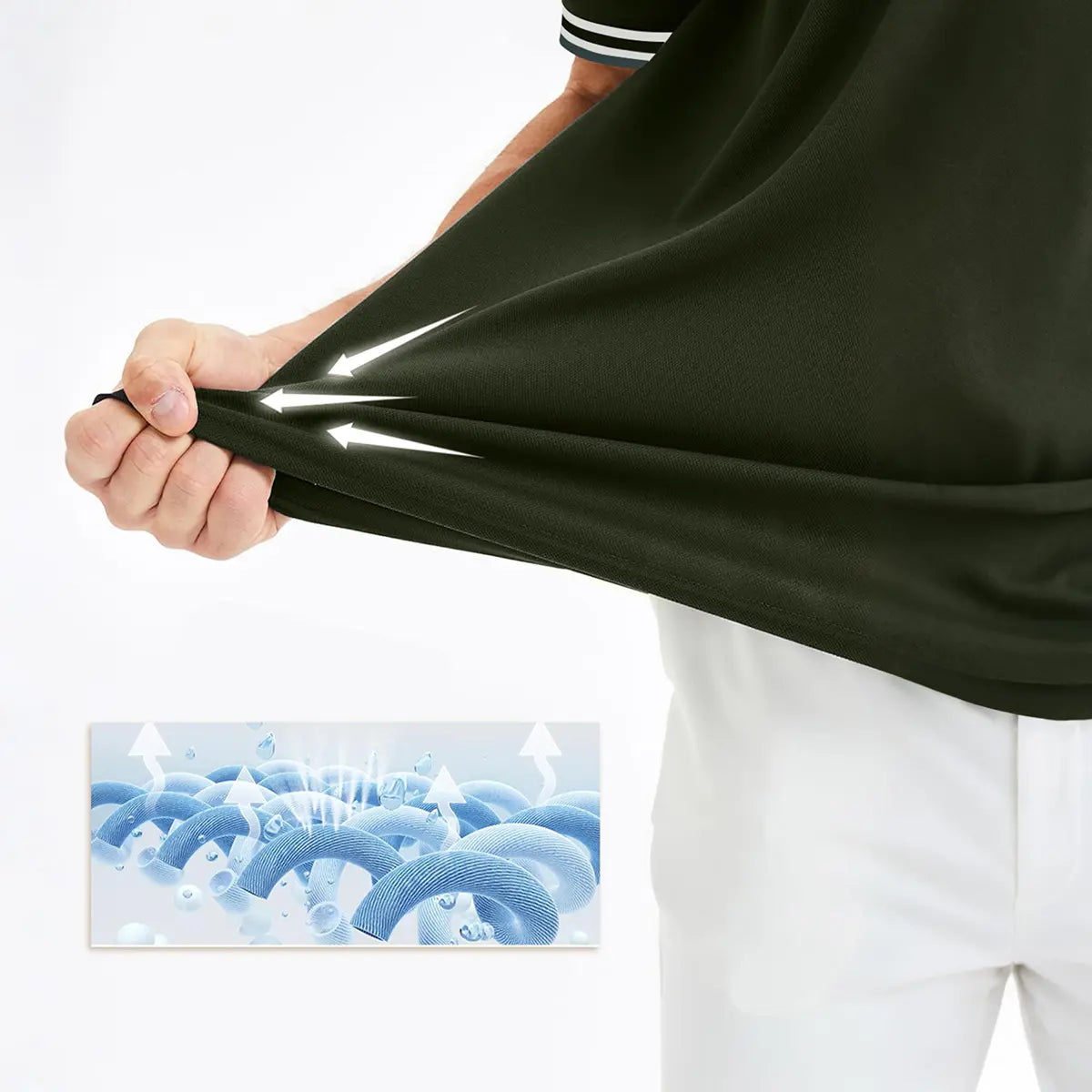 Zaitun Men's Zippered Front Polo Shirt - Short-Sleeve Knit, Classic Fit, Smart Casual Menswear Top (Multi-Size Available)