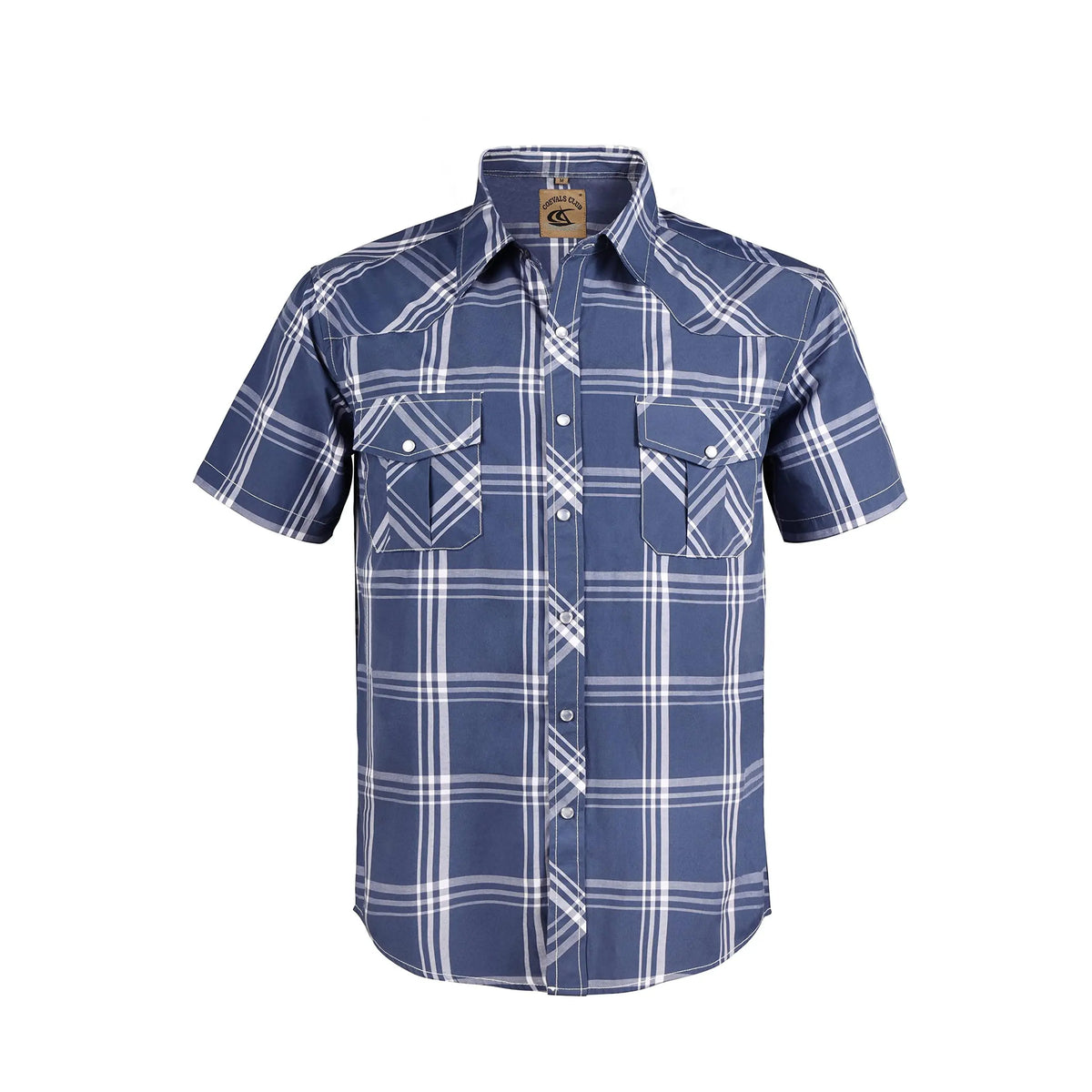 Summer Outfit COEVALS CLUB Summer Vibes Men's Western Cowboy Shirt Pearl Snap Short Sleeve Plaid Work Shirts High-End Fabric Classic Fit Menswear Top Shortsleeve,clothes for back to school,first day of school outfits