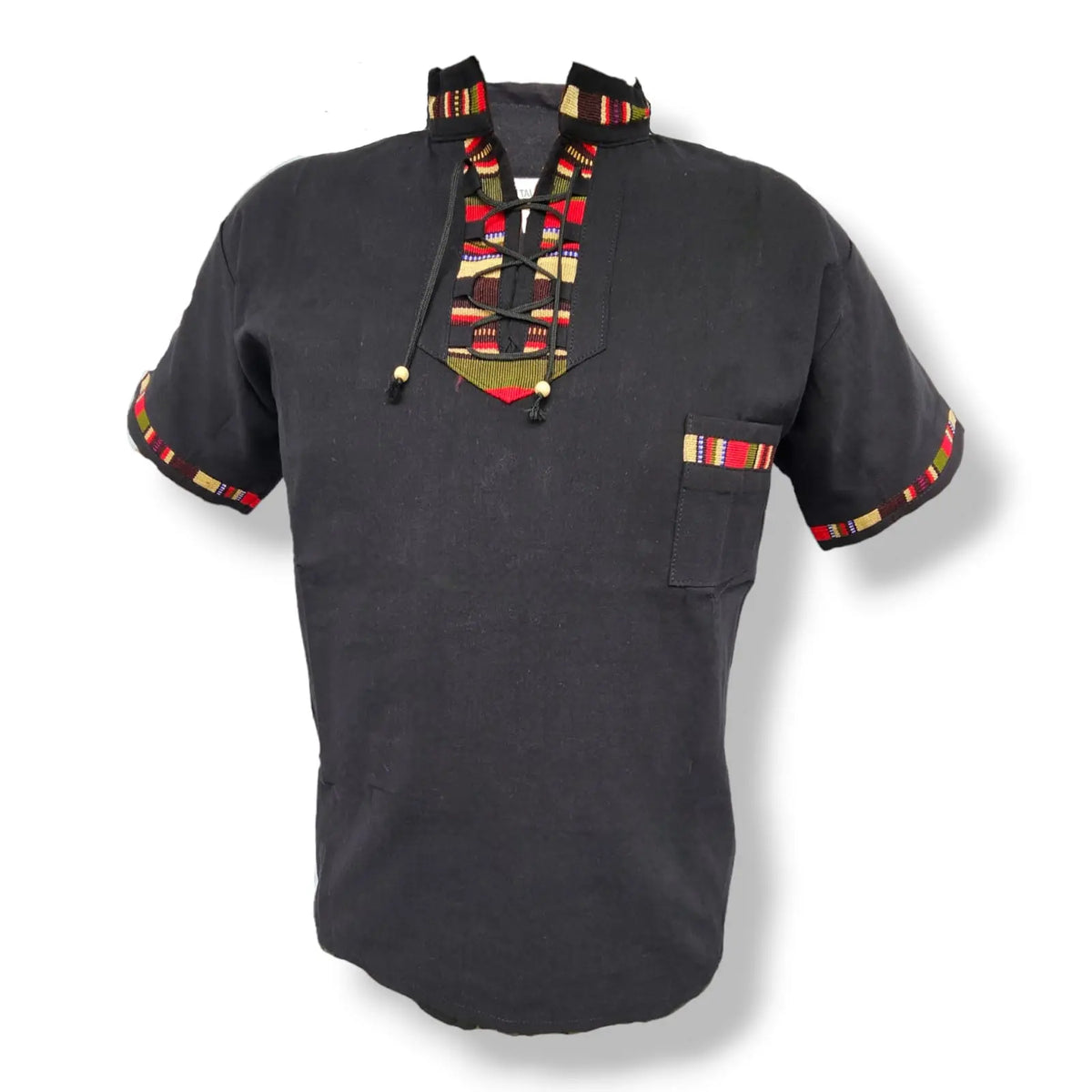 Sacbe Clothing Typical Guatemala Shirt with Hand Embroidered Mayan Pattern Menswear Top Casual Breathable Outfits