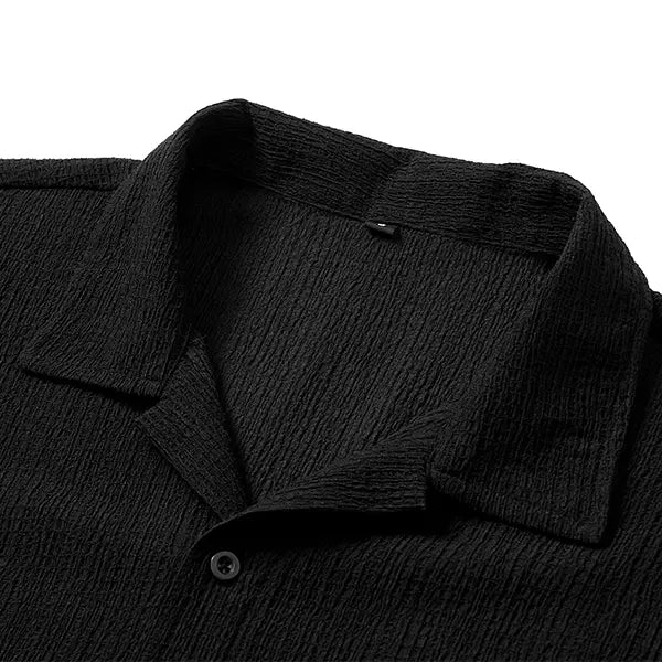 4-Pack Men’s Summer Short-Sleeve Shirts – Wrinkled Texture, Trendy Casual Loose Fit, Versatile Tops for Men Shortsleeve
